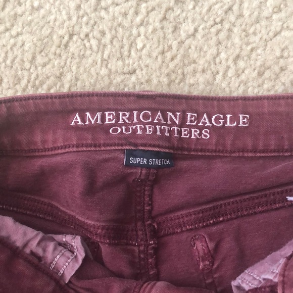 Maroon Jean Shorts - Picture 5 of 5